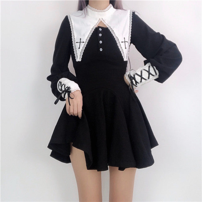 Maria dark goth nun dress