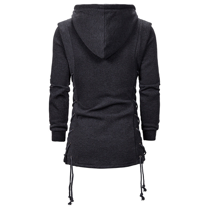 Men's Goth Hooded Sweater Jacket