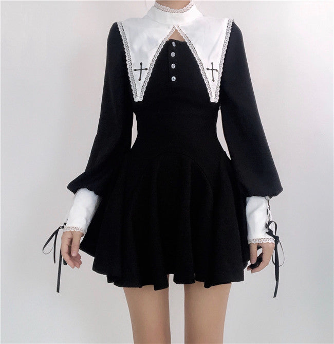 Maria dark goth nun dress