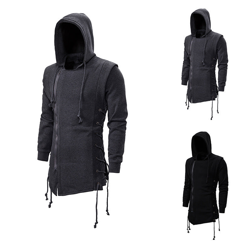 Men's Goth Hooded Sweater Jacket