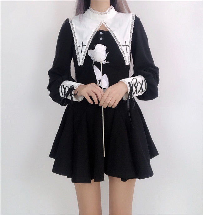 Maria dark goth nun dress