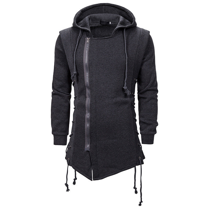 Men's Goth Hooded Sweater Jacket