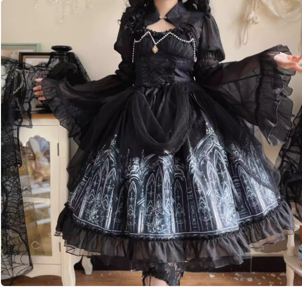 Dress Dark Goth Style Jsk Dress Summer