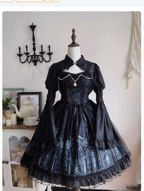 Dress Dark Goth Style Jsk Dress Summer