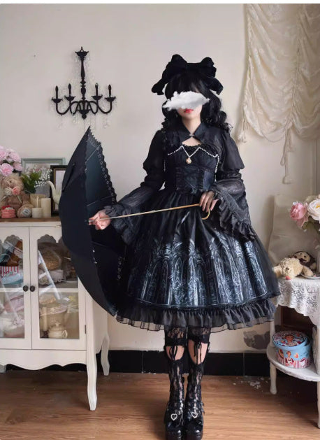 Dress Dark Goth Style Jsk Dress Summer