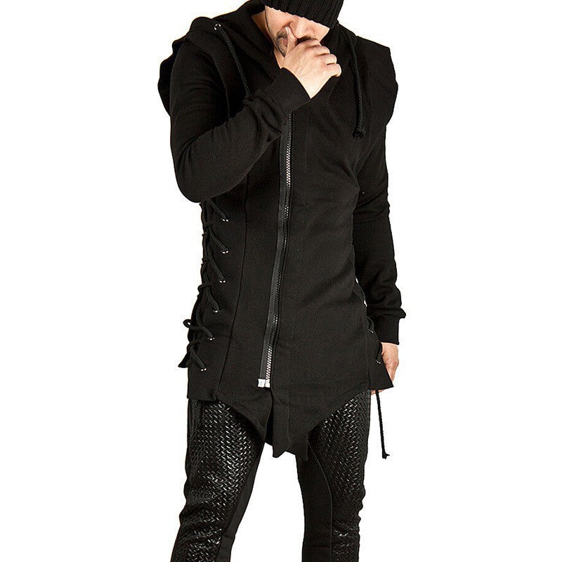 Men's Goth Hooded Sweater Jacket