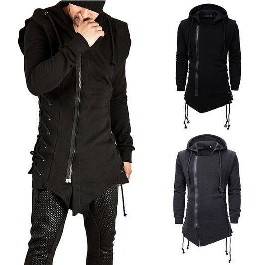 Men's Goth Hooded Sweater Jacket